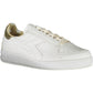 Chic White Lace-Up Sneakers with Contrasting Details