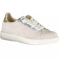 Elegant White Leather Sneakers with Contrasting Details