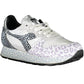 Chic White Lace-Up Sports Sneakers with Contrast Sole