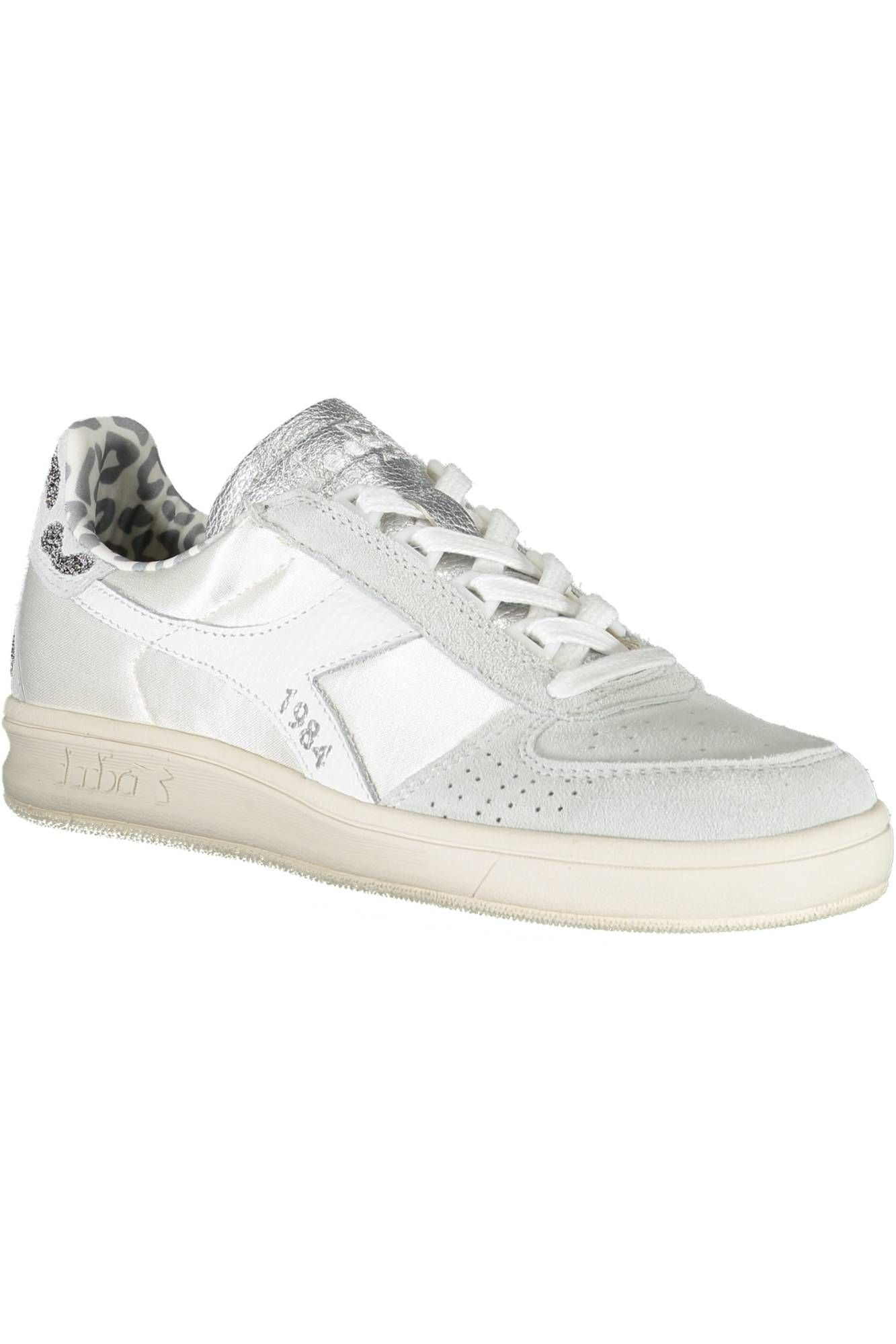 Crystal-Embellished White Fashion Sneakers