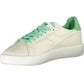 Chic White Lace-Up Sneakers with Contrasting Details