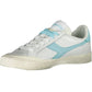 Chic White Lace-Up Sneakers with Contrasting Details