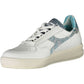 Chic White Lace-Up Sneakers with Contrasting Details