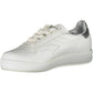Chic White Lace-Up Sneakers with Contrasting Details