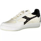 Elegant White Lace-Up Sneakers with Logo Accent
