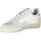 Crystal-Embellished White Fashion Sneakers