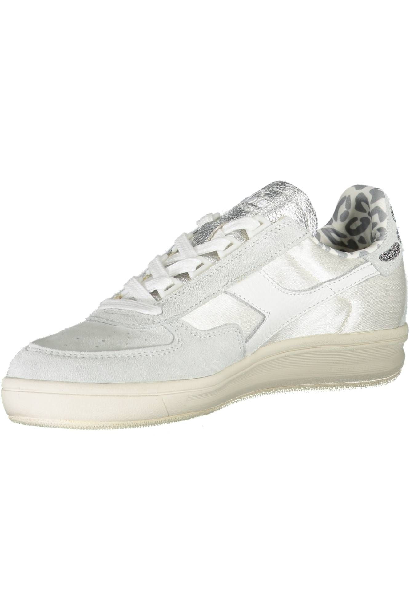 Crystal-Embellished White Fashion Sneakers