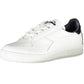 Chic White Lace-Up Sneakers with Contrasting Details