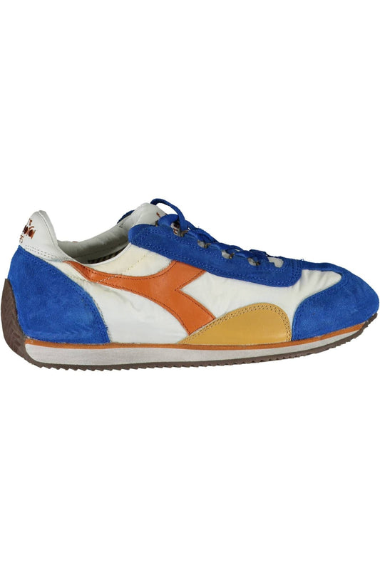 Chic Blue Lace-Up Sneakers with Contrast Detailing