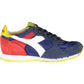 Blue Contrast Lace-up Sneakers