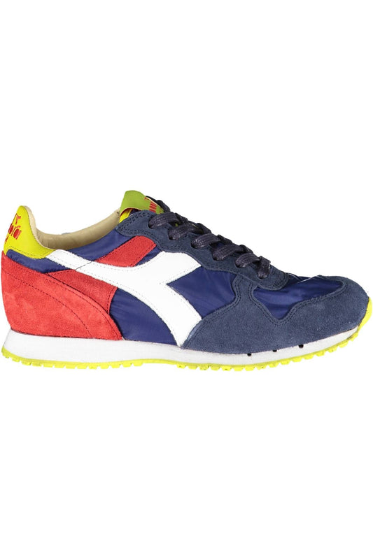 Blue Contrast Lace-up Sneakers