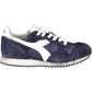 Sleek Blue Sports Sneakers with Contrasting Details