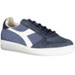 Sleek Blue Fabric Sneakers with Contrasting Details
