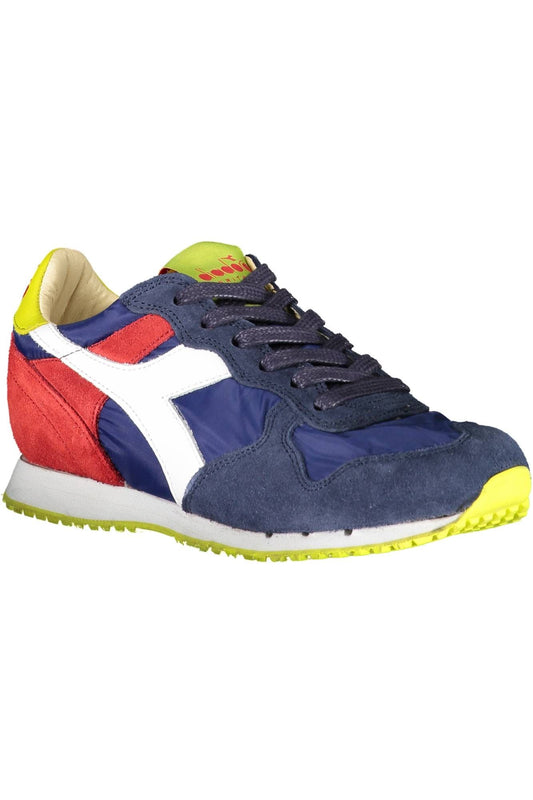 Blue Contrast Lace-up Sneakers