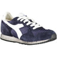 Sleek Blue Sports Sneakers with Contrasting Details