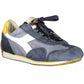 Contemporary Blue Lace-Up Sports Sneakers