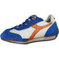 Chic Blue Lace-Up Sneakers with Contrast Detailing