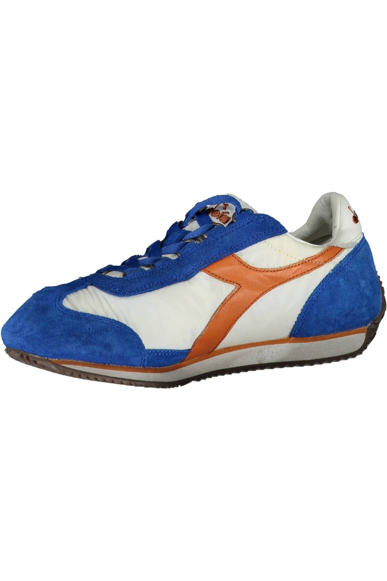 Chic Blue Lace-Up Sneakers with Contrast Detailing