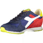 Elegant Blue Contrasts Lace-Up Sneaker