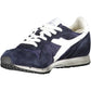 Sleek Blue Sports Sneakers with Contrasting Details
