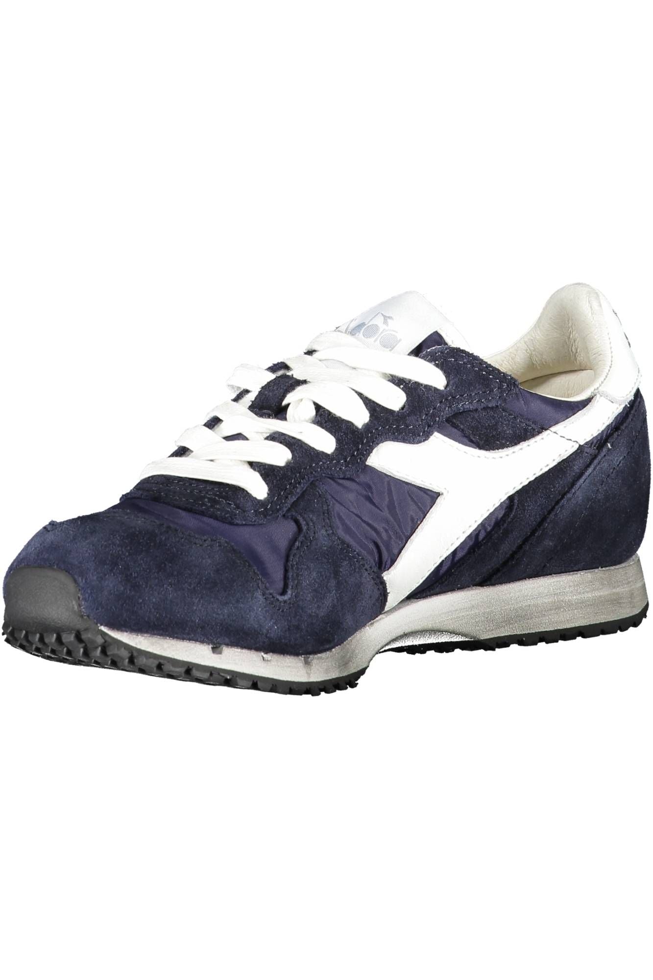 Sleek Blue Sports Sneakers with Contrasting Details