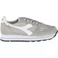 Elegant Gray Lace-Up Sports Sneakers