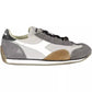 Elegant Gray Lace-Up Sneakers with Contrasting Details