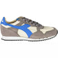 Chic Gray Leather Blend Sneakers