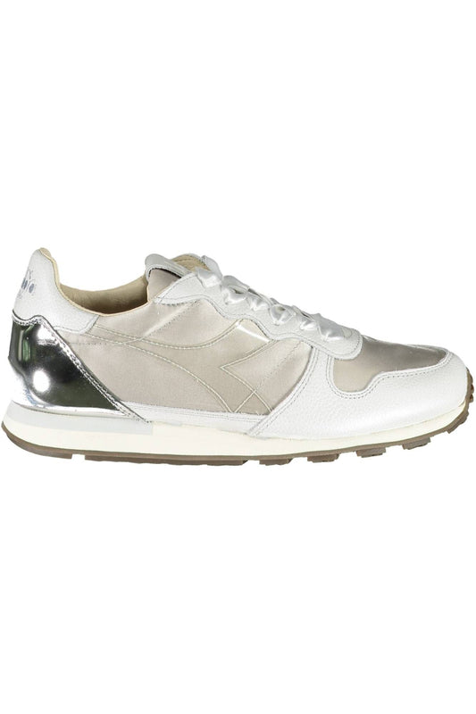Chic Gray Fabric Sneakers with Contrasting Details