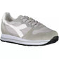 Elegant Gray Lace-Up Sports Sneakers
