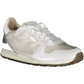 Elegant Gray Sports Sneakers with Contrasting Details