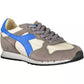 Chic Gray Leather Blend Sneakers