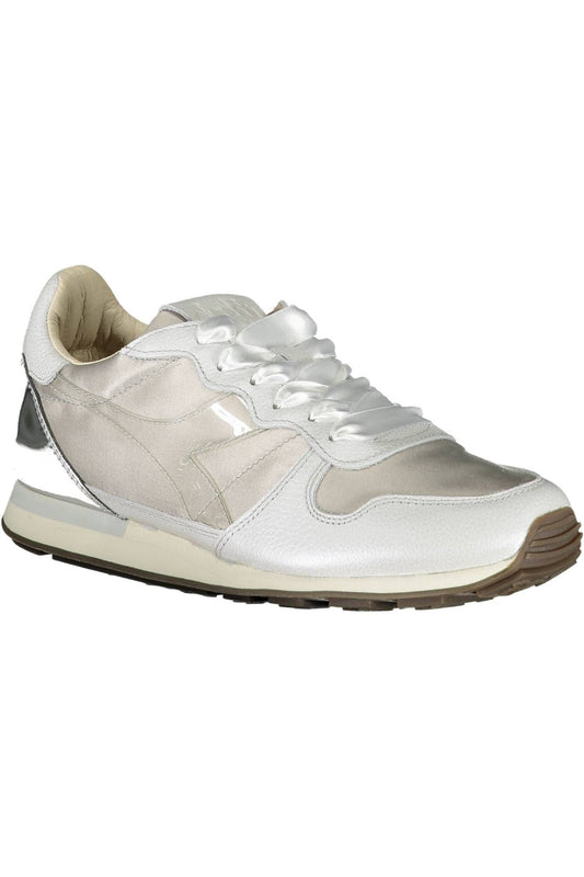 Chic Gray Fabric Sneakers with Contrasting Details