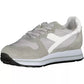Elegant Gray Lace-Up Sports Sneakers