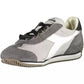 Elegant Gray Lace-Up Sneakers with Contrasting Details