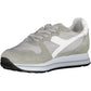 Chic Gray Lace-up Sneakers with Iconic Detailing