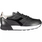 Elegant Black Lace-Up Sneakers with Contrasting Details