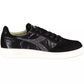 Elegant Black Sneakers with Swarovski Crystals