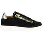 Sleek Black Lace-up Sports Sneakers