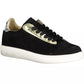 Elegant Black Leather Sneakers with Contrasting Details