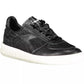 Chic Embroidered Black Sports Sneakers