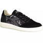 Elegant Black Sneakers with Swarovski Crystals