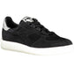 Sleek Black Lace-Up Sports Sneakers