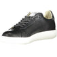 Chic Contrasting Black Sneakers with Logo Accents