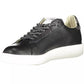 Chic Black Contrast Sole Lace-Up Sneakers
