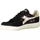 Chic Black Contrast Lace-up Sneakers