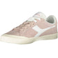 Chic Pink Lace-up Sports Sneakers