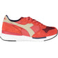 Sleek Red Athletic Sneakers with Contrasting Details