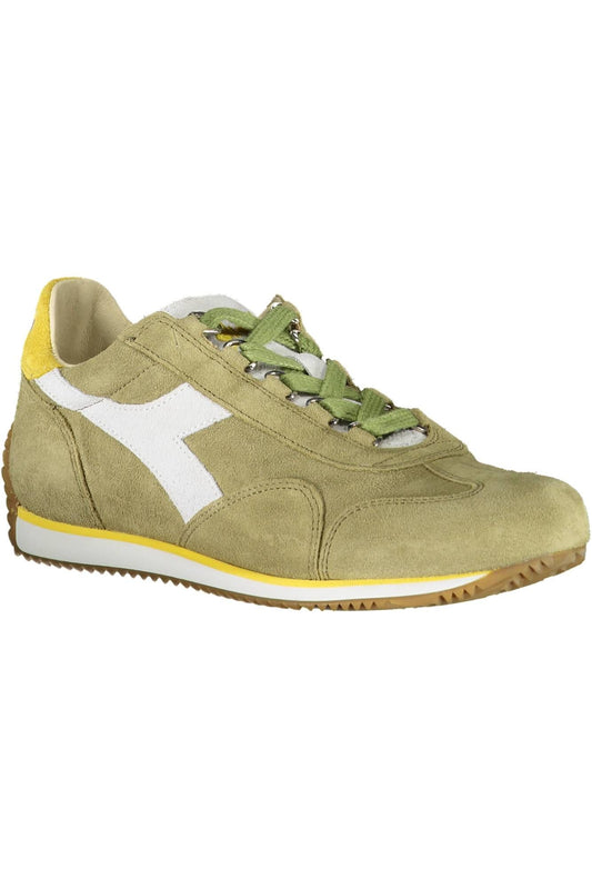Emerald Green Lace-Up Sporty Sneakers