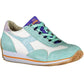 Glittering Green Lace-Up Sports Sneakers